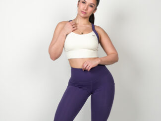 Brassière Glow Club – Violet & Beige | ambrée.